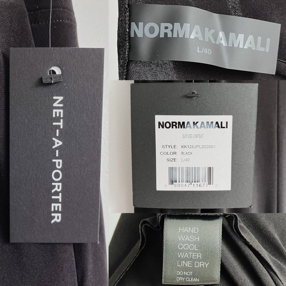 Norma Kamali Women’s Slip Jog Jumpsuit in Black Large - Picture 10 of 11